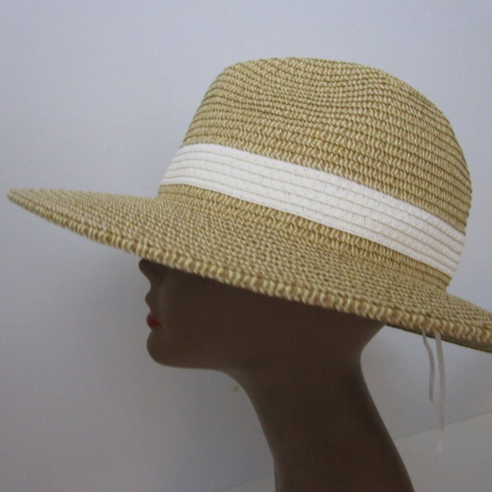 Hat Visor Natural Faux Straw Vaca Sun Protec - Picture 7 of 16